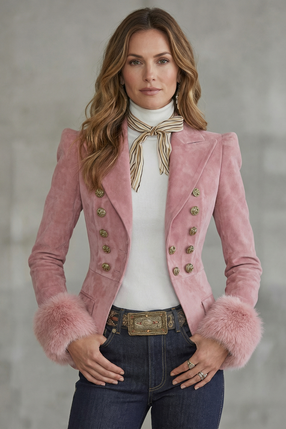 Élouren | Women's Tailored Slim Fit Elegance Suede Blazer