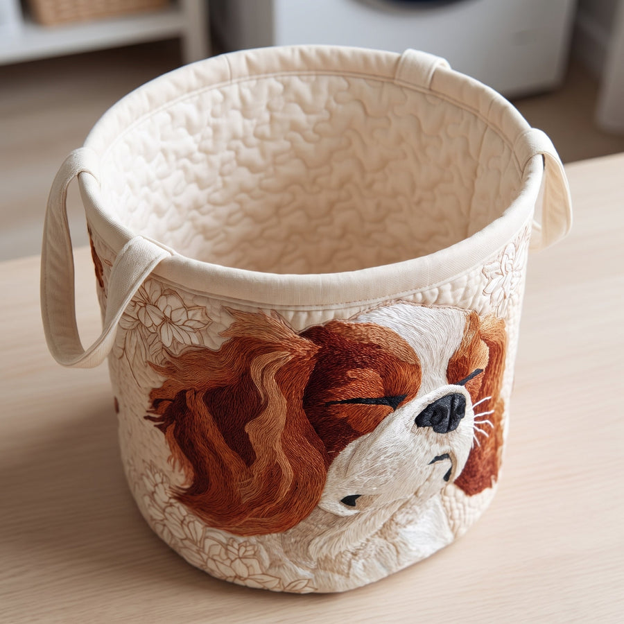 Cavalier King Charles Quilted Basket