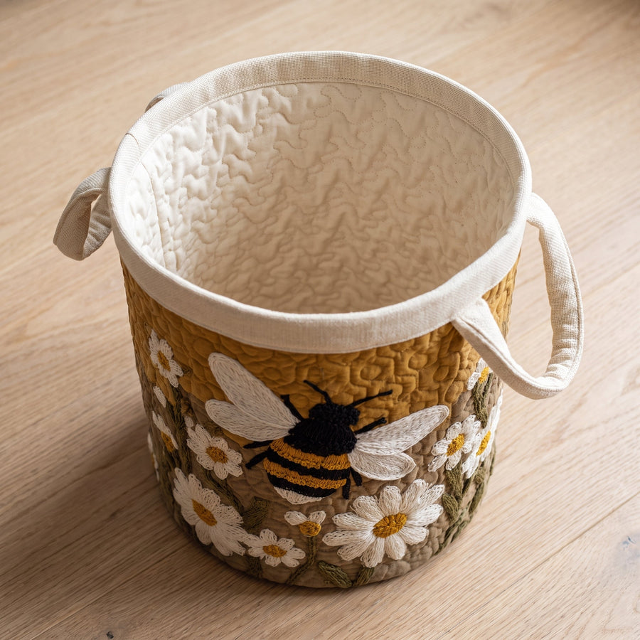 Daisy & Bee Quilted Basket