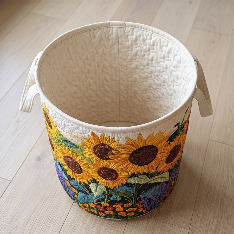 Sunflowers Quilted Basket