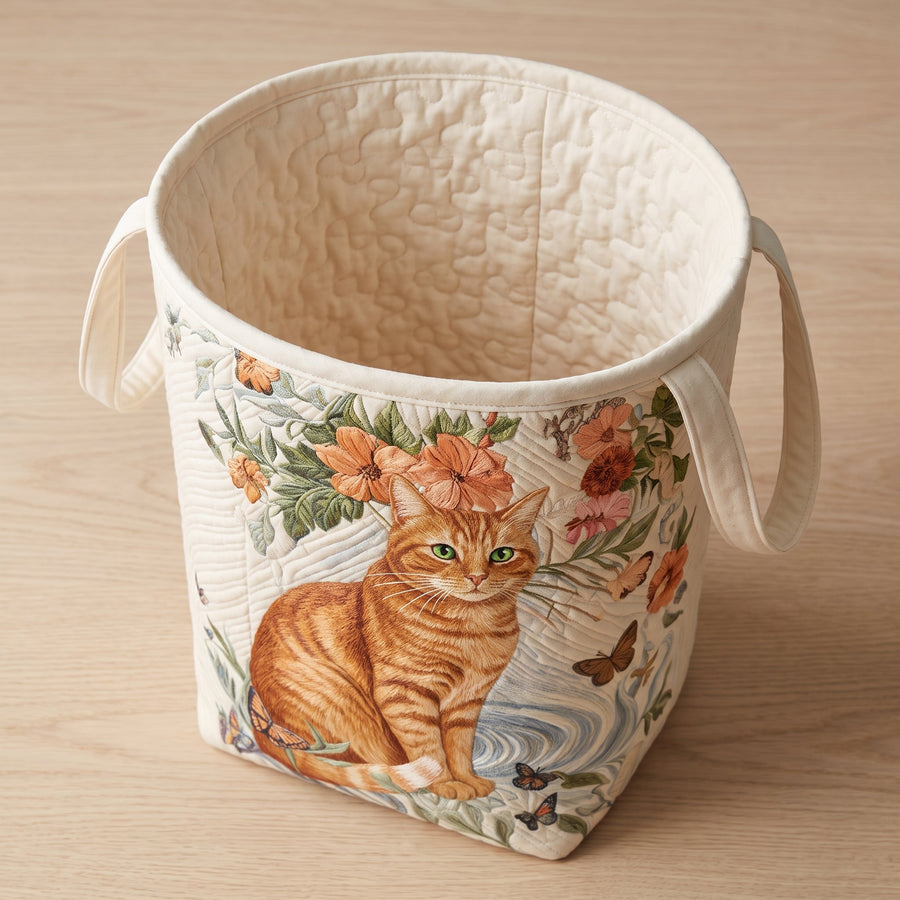 Warm Yellow Quilted Basket
