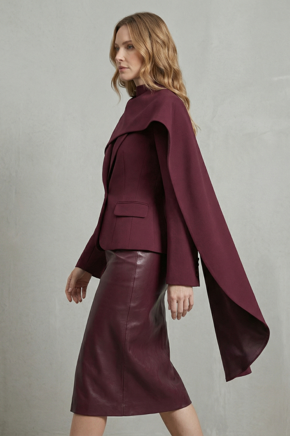 Avelina | Women's Draped Scarf-lapel Asymmetrical Blazer