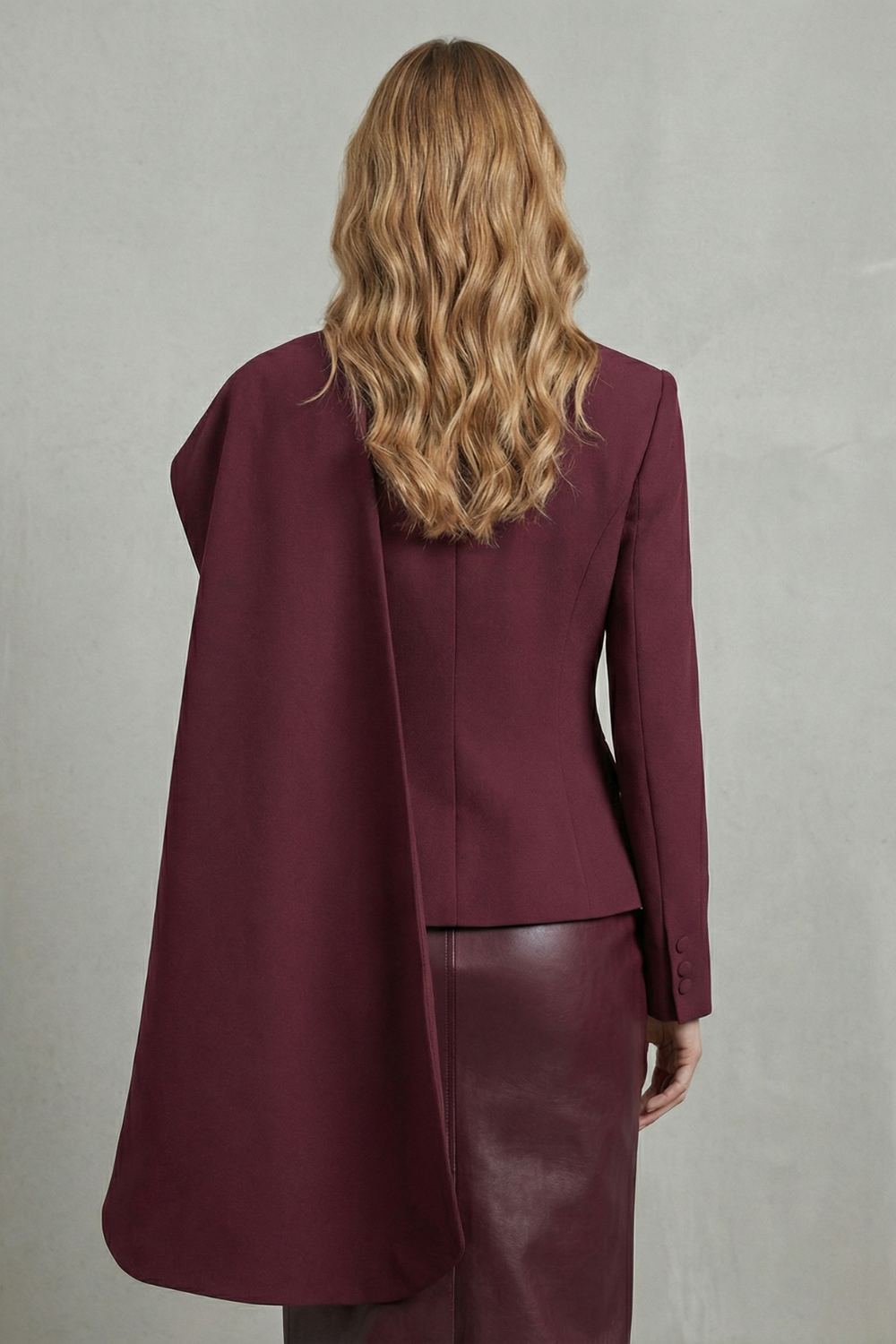 Avelina | Women's Draped Scarf-lapel Asymmetrical Blazer