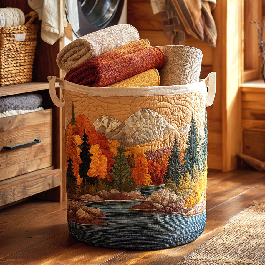 Autumn River Quilted Basket
