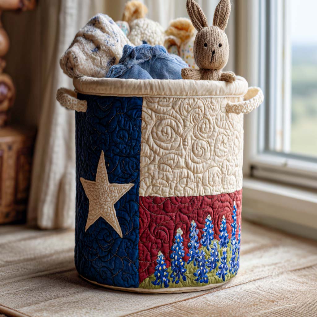 Blue Lupin Quilted Basket