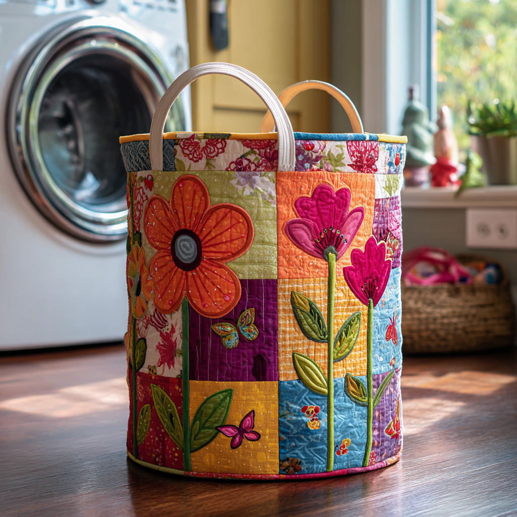 Bohemian Style Quilted Basket