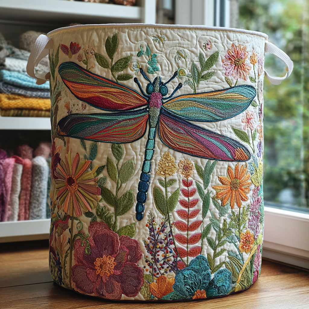 Butterfly Garden Quilted Basket