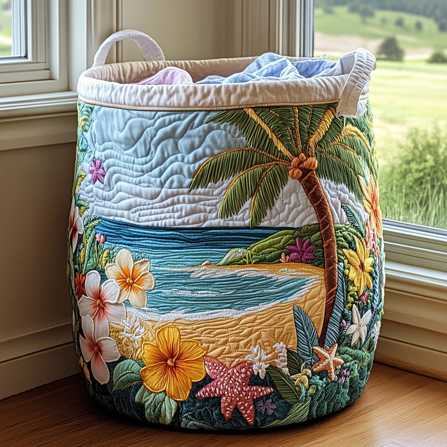 Coastal Charm Quilted Basket