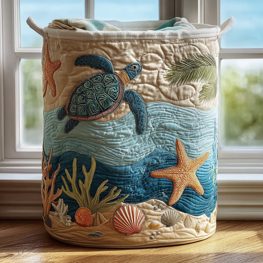 Coastal Harmony Quilted Basket