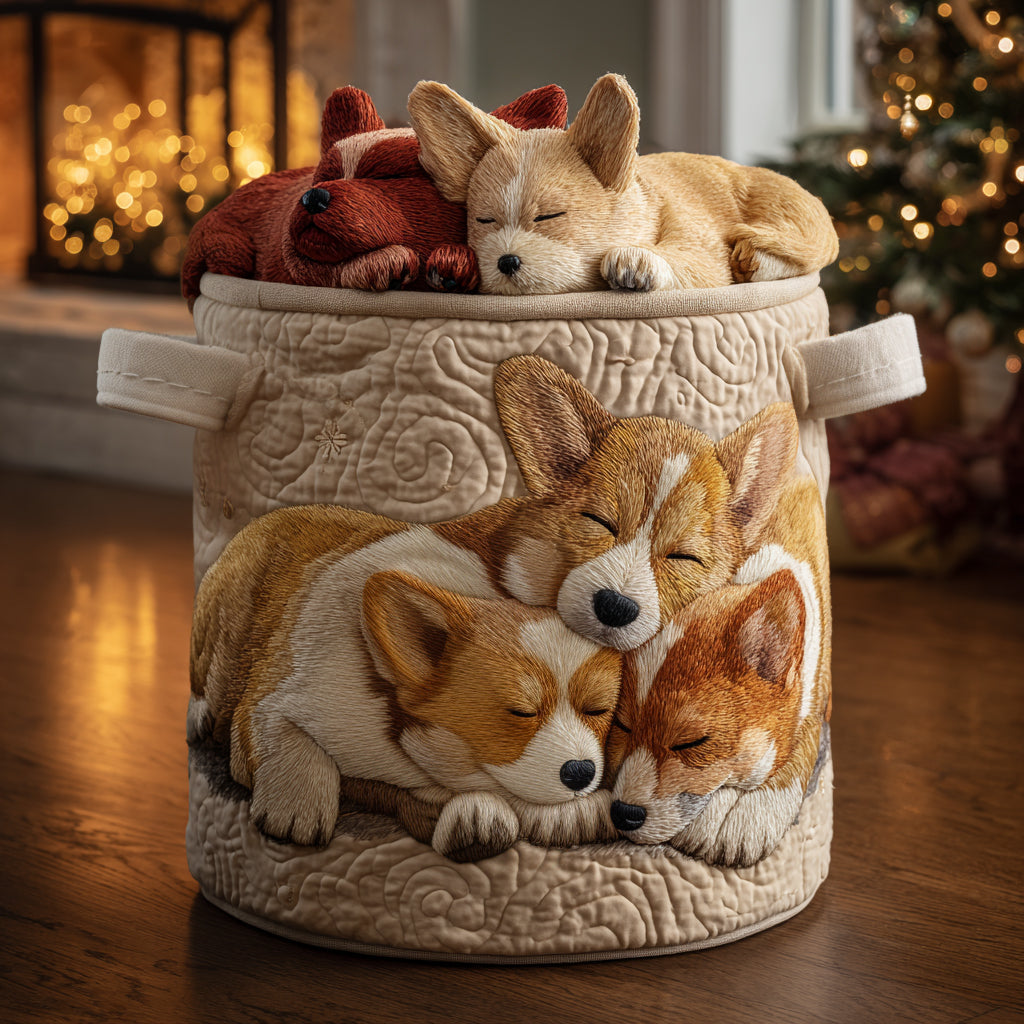 Corgi on Vacation Laundry Basket