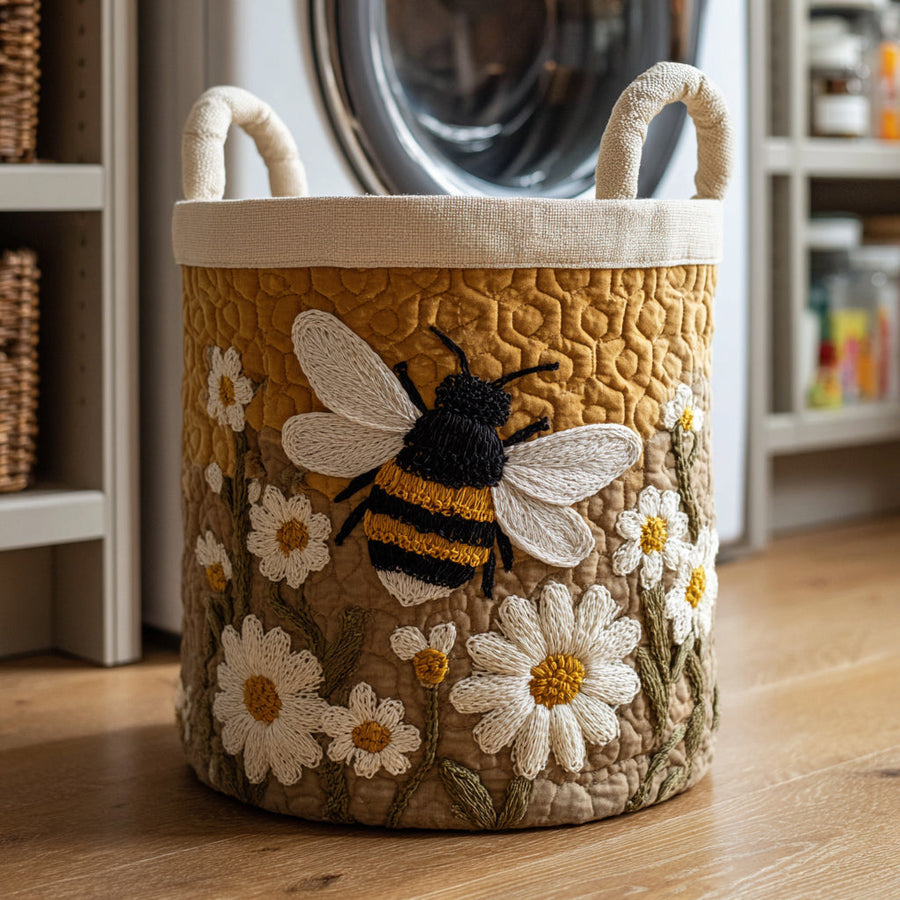 Daisy & Bee Quilted Basket