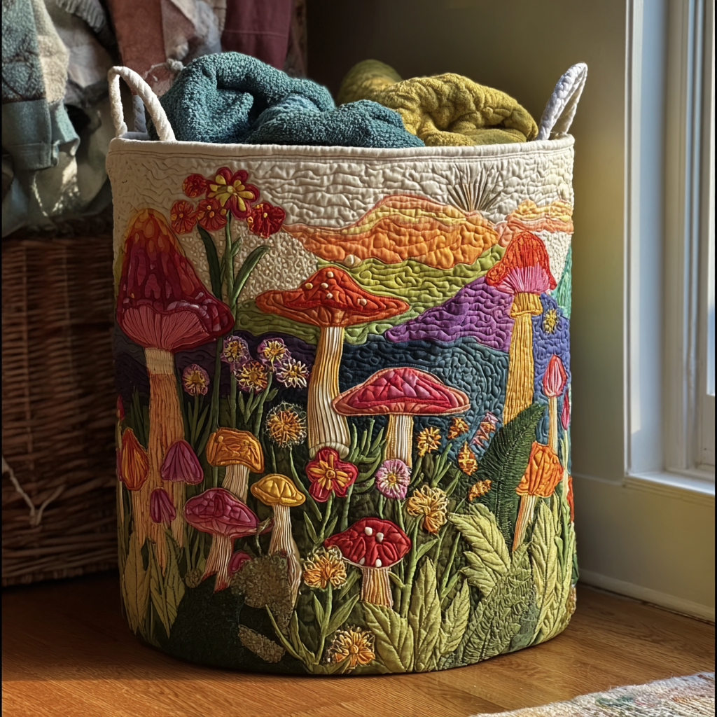 Garden at Dawn Quilted Basket
