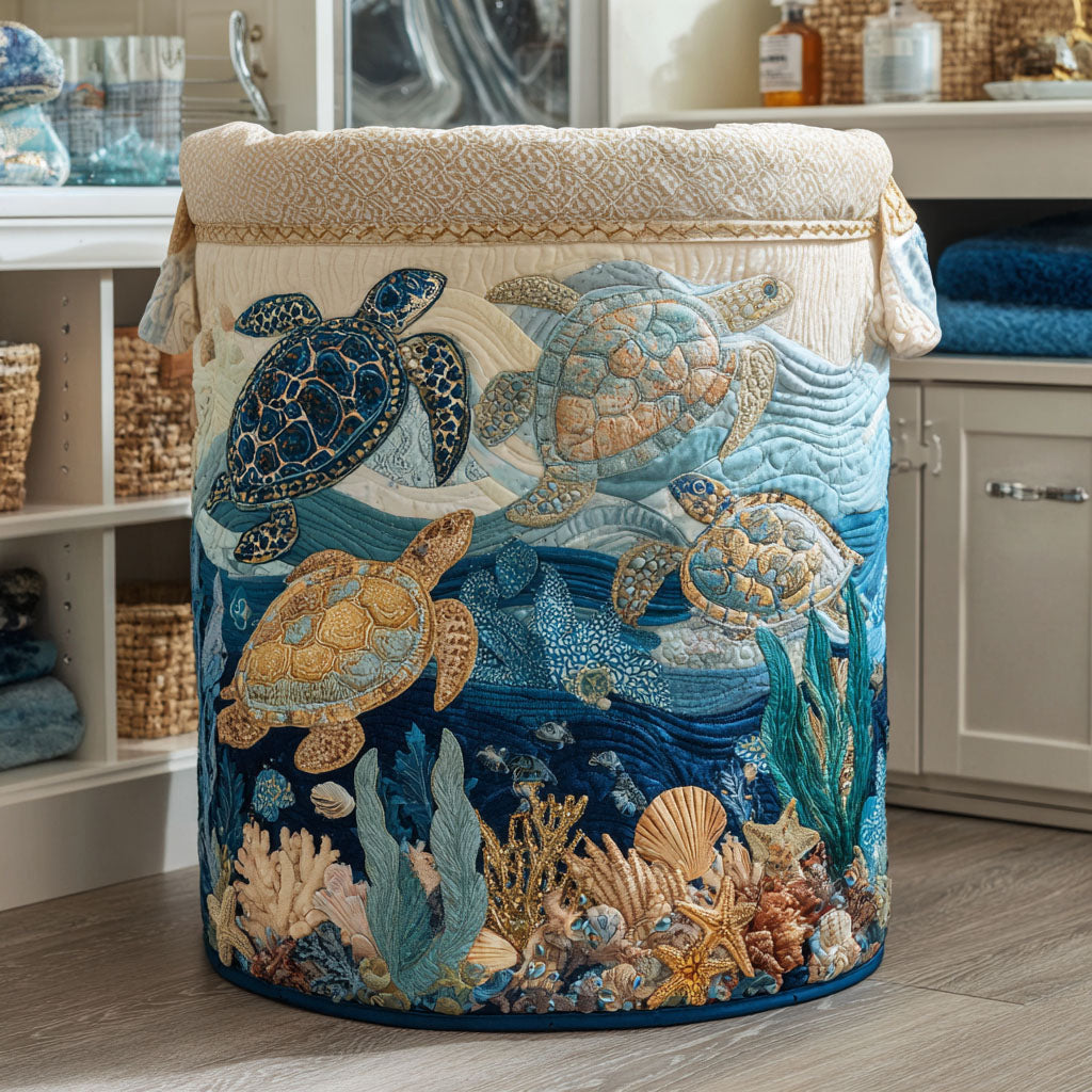 Glossy Shells Quilted Basket