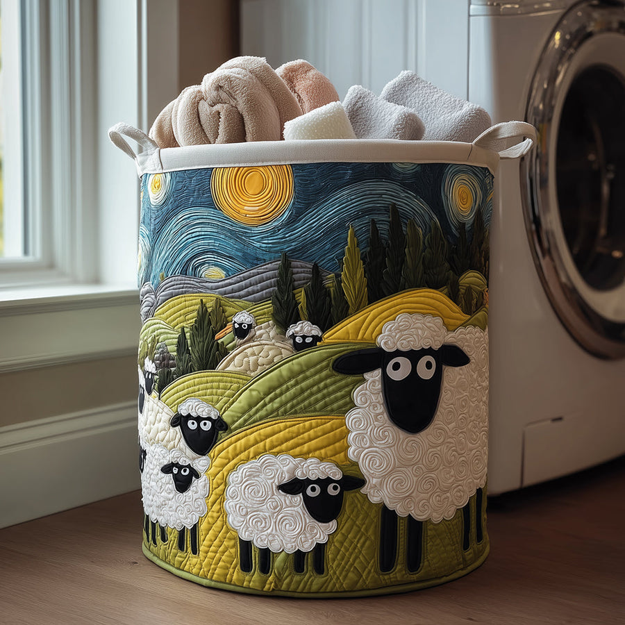 Lamb Meadow Quilted Basket