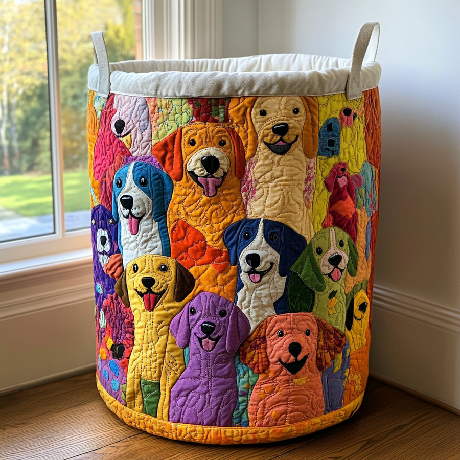 Shining Dogs Laundry Basket