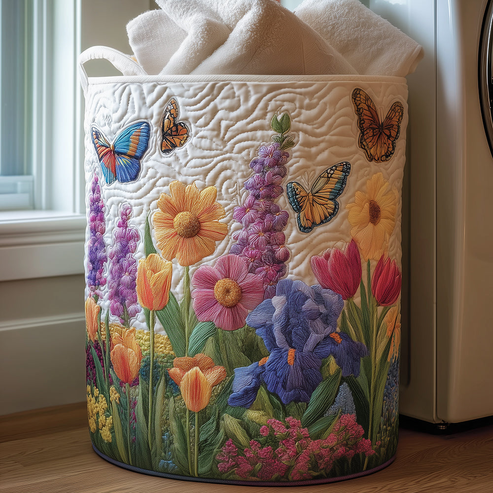 Spring Flower Quilted Basket