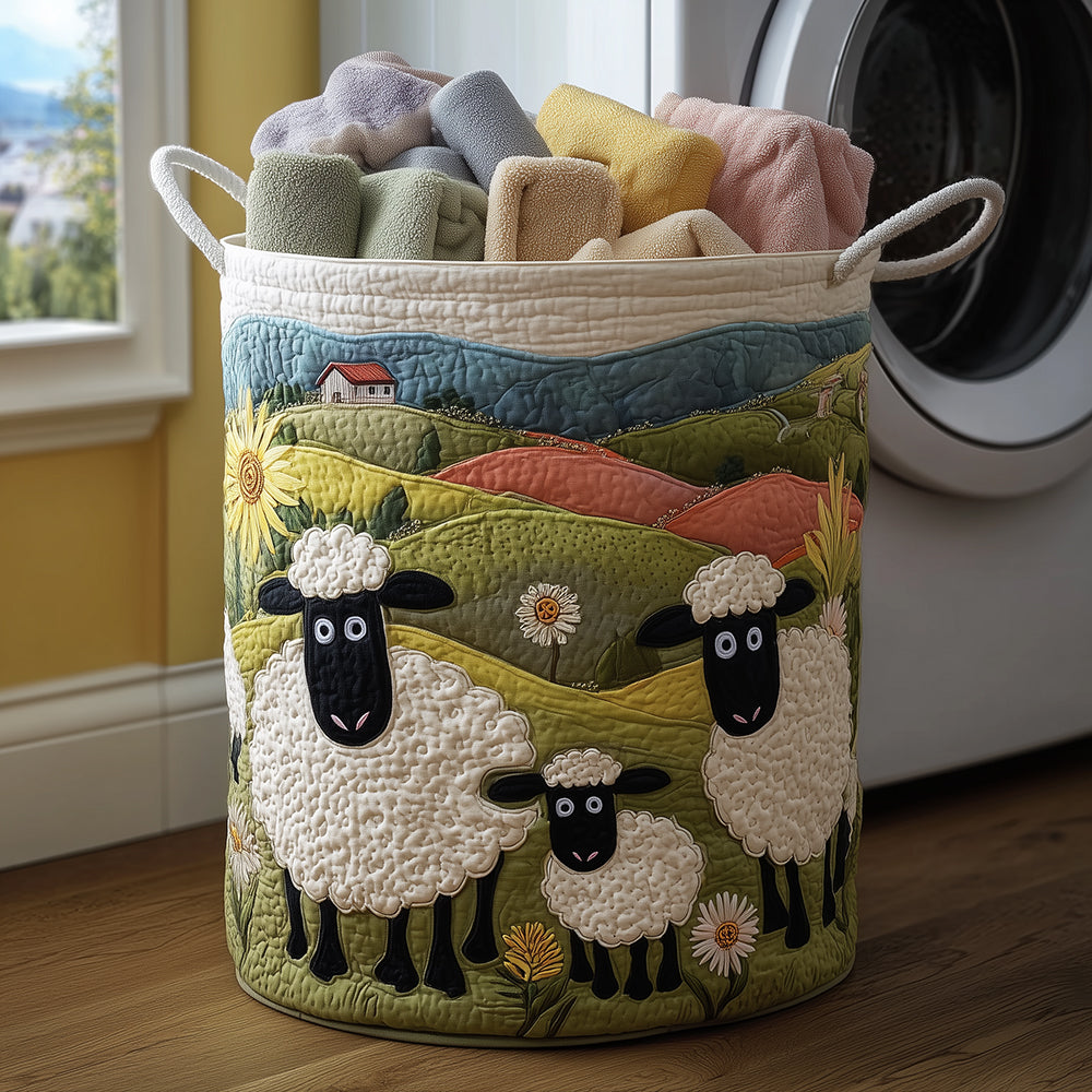 Wool Look Quilted Basket