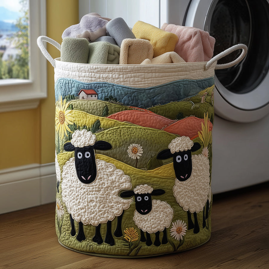Wool Look Quilted Basket
