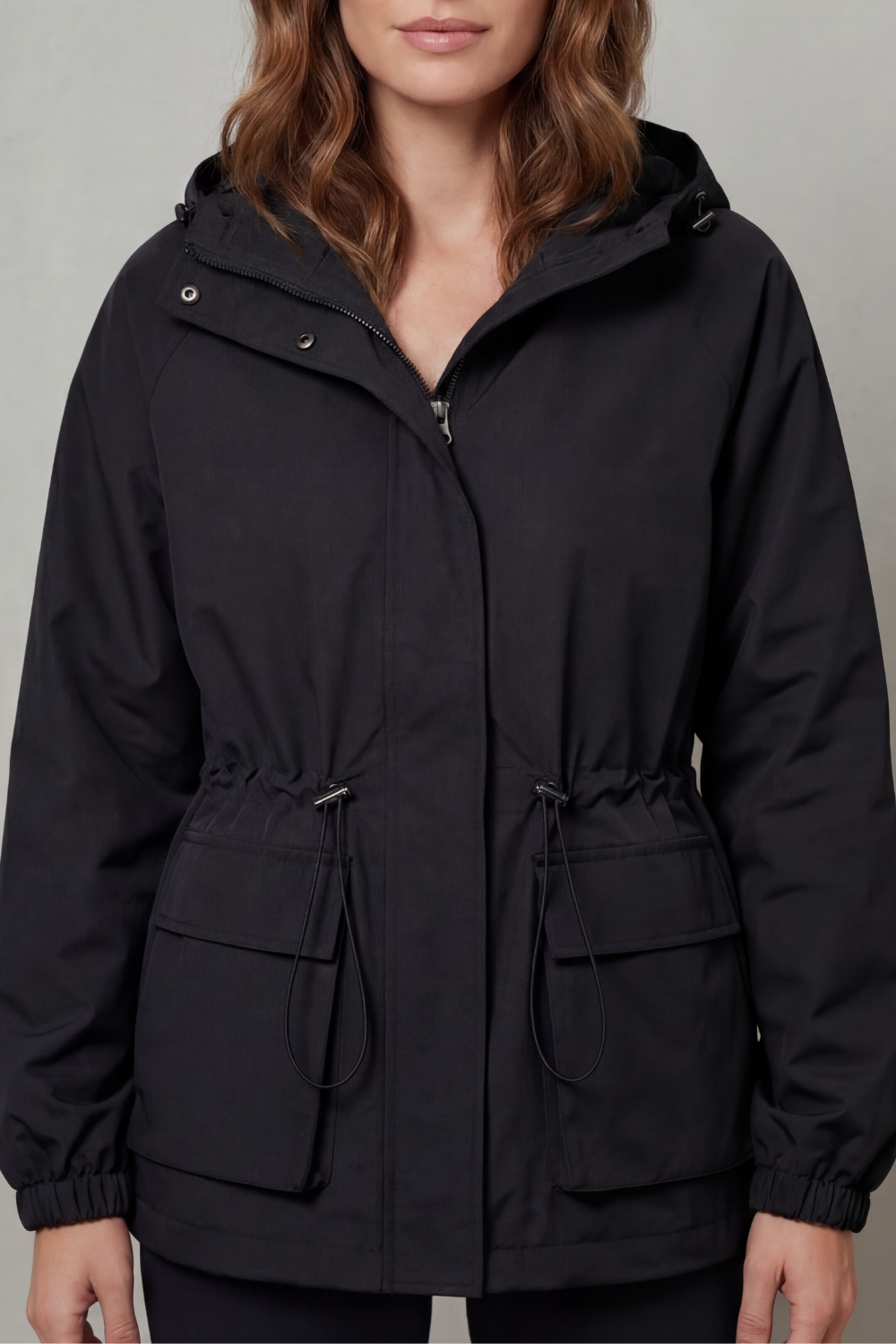 Ravelle | Women's Utility Style Drawstring Waterproof Jacket