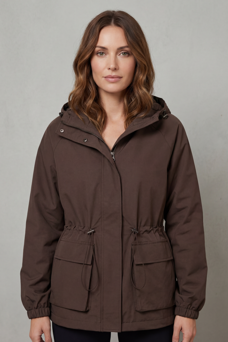 Ravelle | Women's Utility Style Drawstring Waterproof Jacket