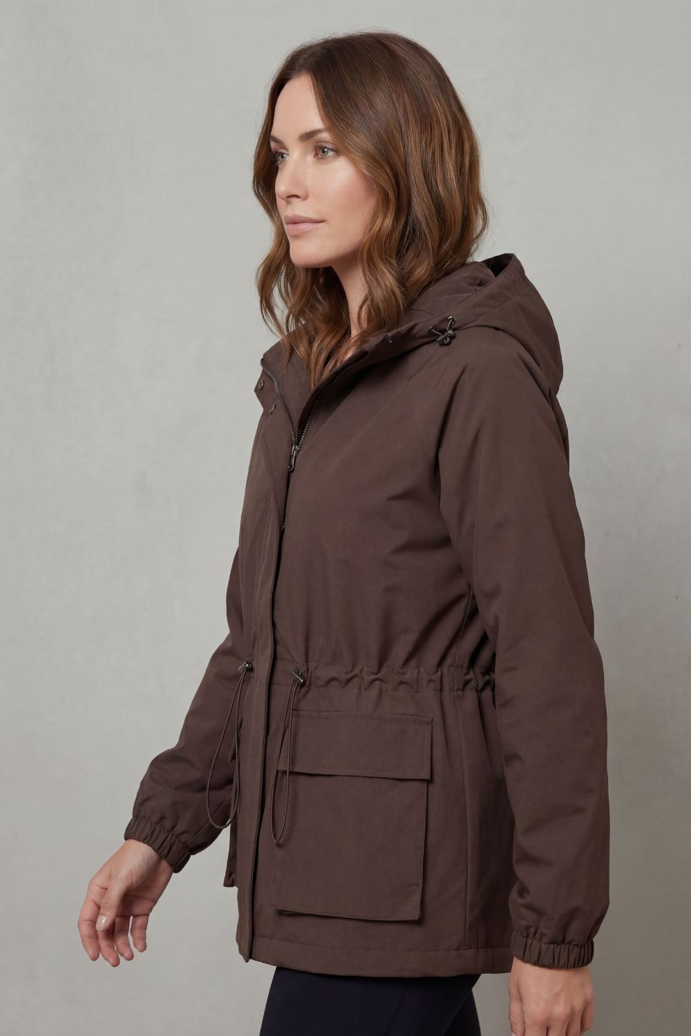 Ravelle | Women's Utility Style Drawstring Waterproof Jacket