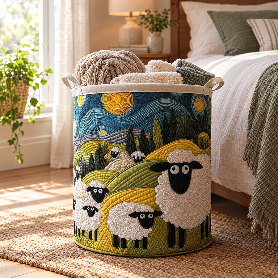 Lamb Meadow Quilted Basket