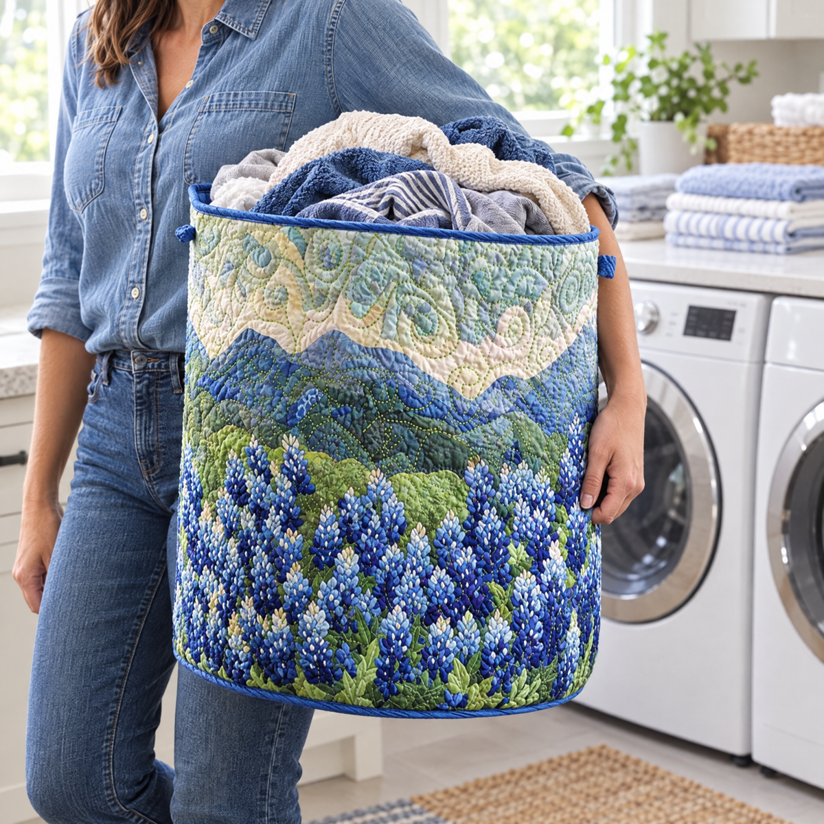 Texas Spring Quilted Basket