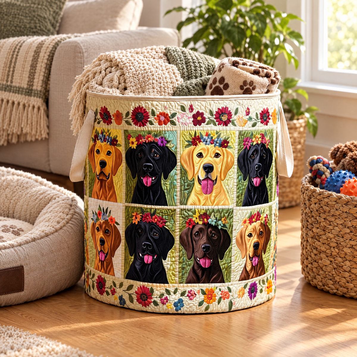 Labrador Quilted Basket